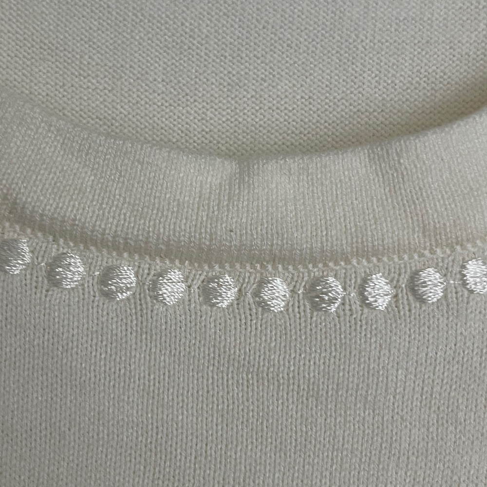 Talbots Ivory Knit XS Charming Shell - Picture 3 of 5